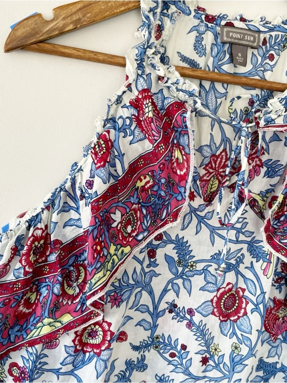 Point Sur by J. Crew Sleeveless Ruffle Detail Top Size 8 EUC - Picture 5 of 15